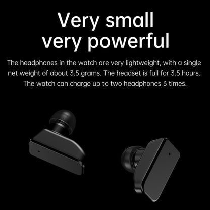 R6 1.32-Inch TWS 2-In-1 Bluetooth Headset Smart Watch, Heart Rate / Blood Oxygen Monitoring(Black Silicon) by buy2fix