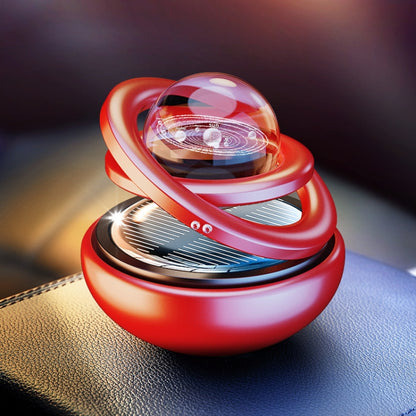 Interstellar Vast Solar Rotating Car Aromatherapy Ornaments, Color: Red by buy2fix