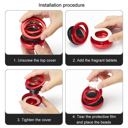 Interstellar Vast Solar Rotating Car Aromatherapy Ornaments, Color: Red by buy2fix