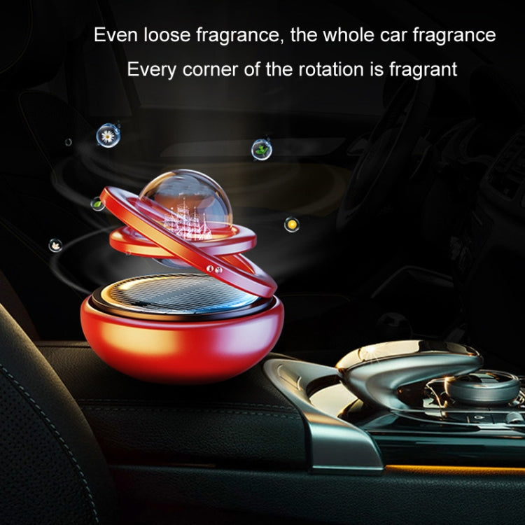 Interstellar Vast Solar Rotating Car Aromatherapy Ornaments, Color: Red by buy2fix