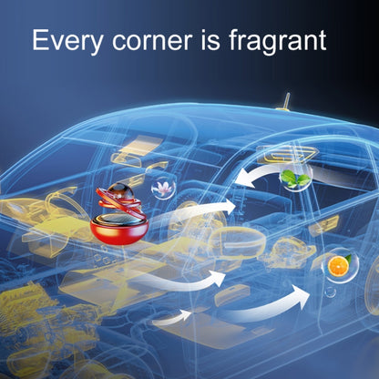 Interstellar Vast Solar Rotating Car Aromatherapy Ornaments, Color: Gold by buy2fix