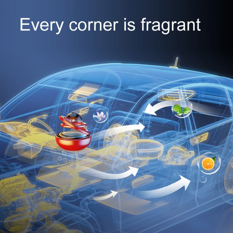 Interstellar Vast Solar Rotating Car Aromatherapy Ornaments, Color: Black by buy2fix