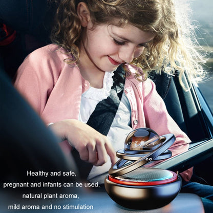 Interstellar Vast Solar Rotating Car Aromatherapy Ornaments, Color: Gold by buy2fix