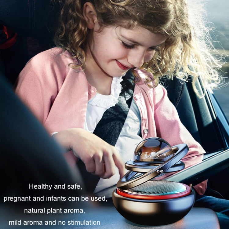 Interstellar Vast Solar Rotating Car Aromatherapy Ornaments, Color: Black by buy2fix