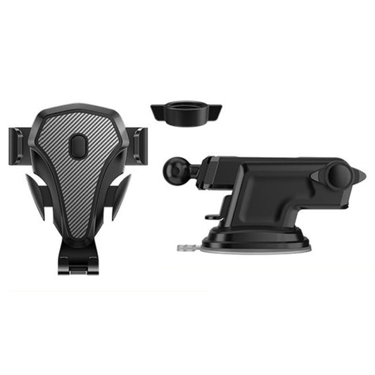 Carbon Fiber Automotive Phone Holder Car Navigation Bracket Telescopic Model, Specification: Suction Stent(Love Model) by buy2fix