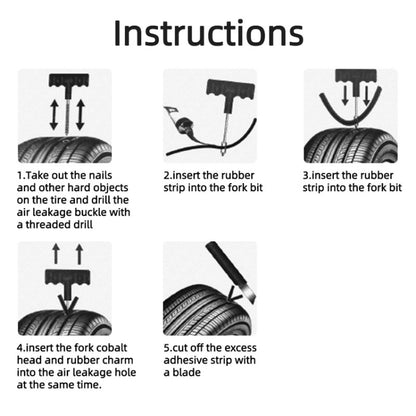 10pcs Automotive Vacuum Tire Repair Tool Car Tire Patching Instrument Set - Tire Repair & Installation Tools by buy2fix | Online Shopping UK | buy2fix