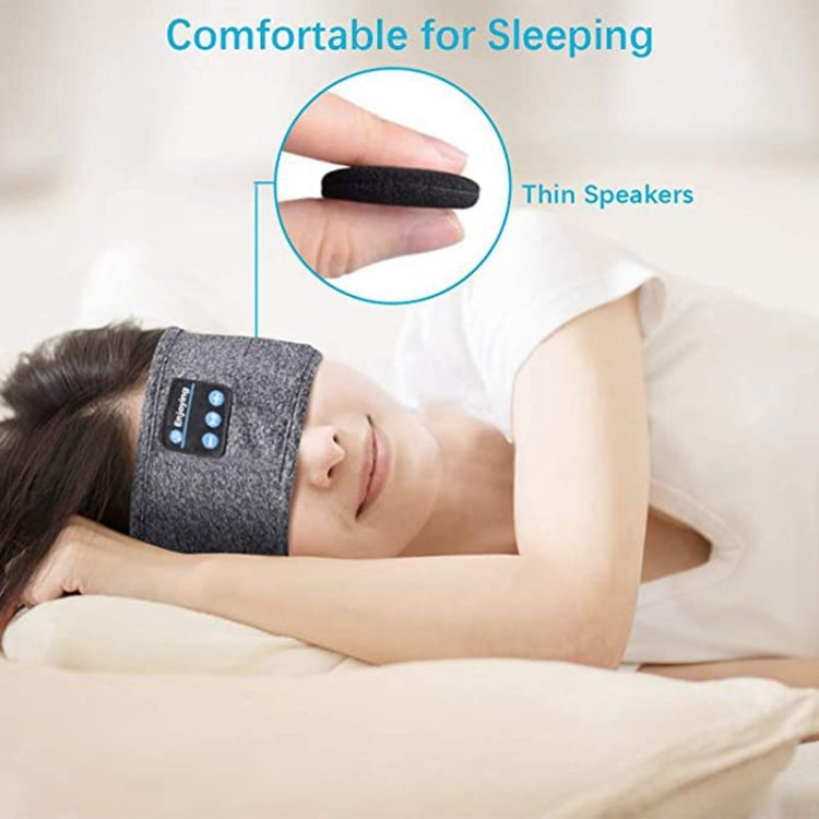 Sleep Bluetooth Bandana Headband Wireless Music Sport Headband Built-in Sleep Music Eye Mask(Black) by buy2fix