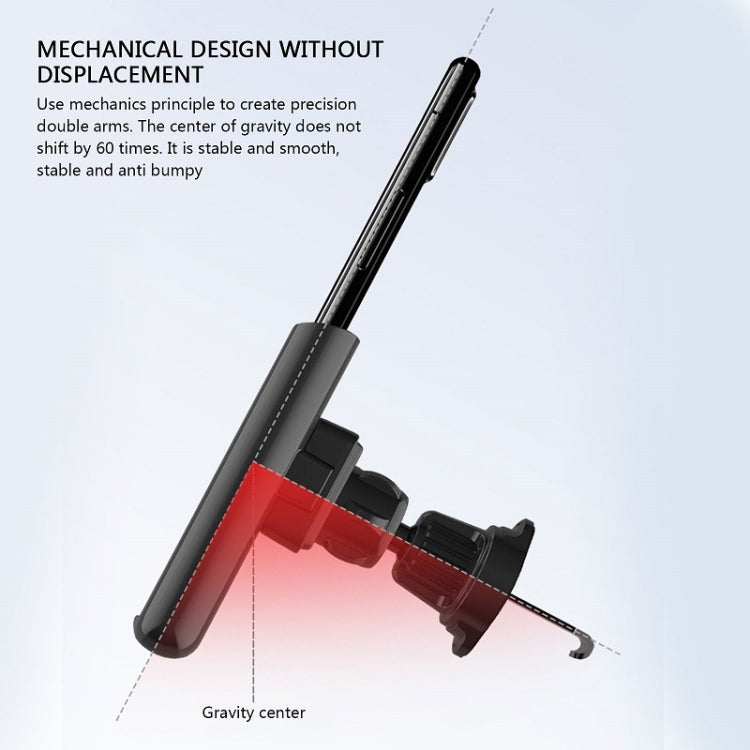 Car Air Outlet Rotatable Snap-on Base Mobile Phone Navigation Bracket(Silver) by buy2fix