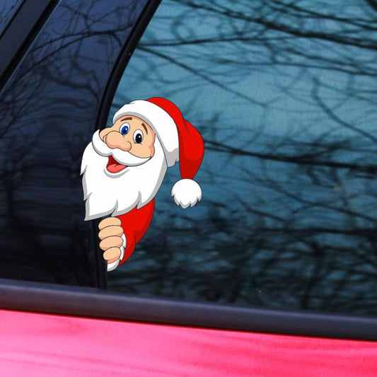 Santa Claus Elk Car Window Decorative Stickers Car Side Window Bumper Decal, Model: A Model 13 x 9cm - Decorative Sticker by buy2fix | Online Shopping UK | buy2fix