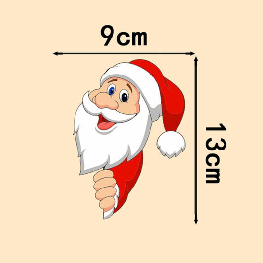 Santa Claus Elk Car Window Decorative Stickers Car Side Window Bumper Decal, Model: A Model 13 x 9cm by buy2fix