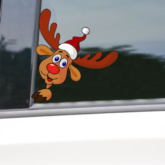 Santa Claus Elk Car Window Decorative Stickers Car Side Window Bumper Decal, Model: B Model 13 x 11cm - Decorative Sticker by buy2fix | Online Shopping UK | buy2fix