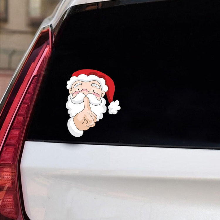 Santa Claus Elk Car Window Decorative Stickers Car Side Window Bumper Decal, Model: C Model 13 x 10cm by buy2fix