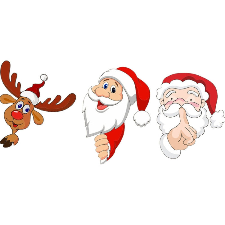 Santa Claus Elk Car Window Decorative Stickers Car Side Window Bumper Decal, Model: C Model 20 x 16cm by buy2fix