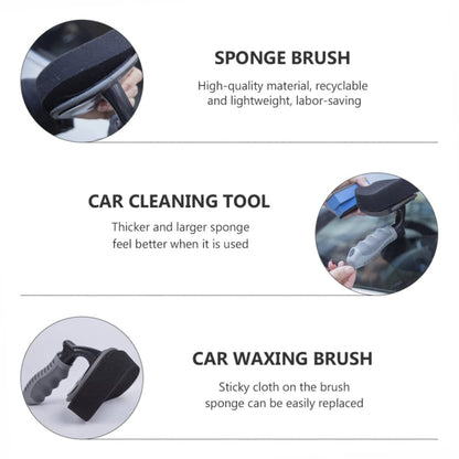 Durable Car Tire Waxing Curved Sponge Brush(Sponge+Handle) - Polishing Machine & Accessories by buy2fix | Online Shopping UK | buy2fix