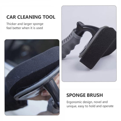 Durable Car Tire Waxing Curved Sponge Brush(Sponge+Handle) - Polishing Machine & Accessories by buy2fix | Online Shopping UK | buy2fix
