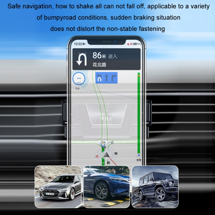 Car Air Outlet Mobile Phone Navigation Fixed Bracket(Black) by buy2fix