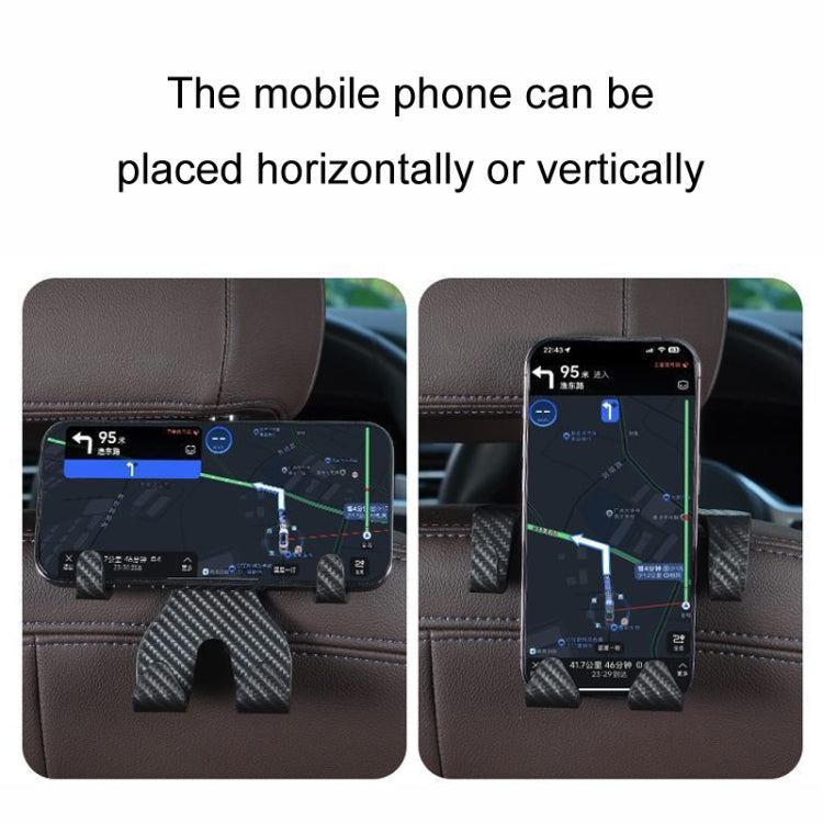 Car Storage Hook Rear Seat Invisible Multi-function Mobile Phone Holder(Black) by buy2fix