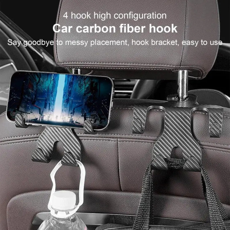 Car Storage Hook Rear Seat Invisible Multi-function Mobile Phone Holder(Black) by buy2fix