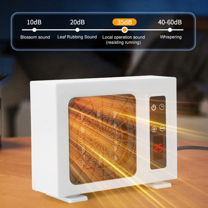 600W Desktop Electric Heater PTC Fast Heating Energy Saving Warm Fan With Remote Control(EU Plug) - Electric Heaters by buy2fix | Online Shopping UK | buy2fix