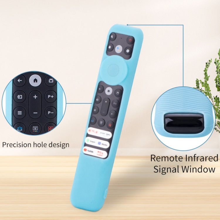 20.9 x 4.3 x 1.7cm For TCL RC902V Remote Control Protective Case FMR1/FAR2/FMR4 Universal Silicone Shockproof Covers(Luminous Blue) - Remote Control Covers by buy2fix | Online Shopping UK | buy2fix