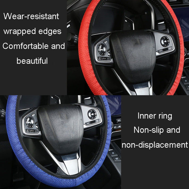 Car Mesh Steering Wheel Cover Breathable Elasticized Handle Sleeve, Size: 38cm(Black) by buy2fix