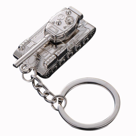 Men Car Pendant Personalized Tank World Model Keychain(Tank Silver) by buy2fix