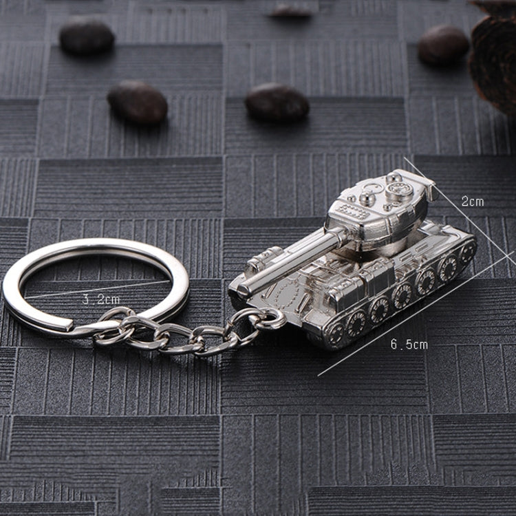 Men Car Pendant Personalized Tank World Model Keychain(Tank Silver) by buy2fix