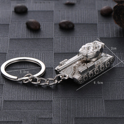 Men Car Pendant Personalized Tank World Model Keychain(Tank Silver) by buy2fix