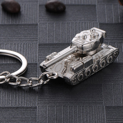 Men Car Pendant Personalized Tank World Model Keychain(Tank Silver) by buy2fix