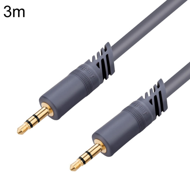 JINGHUA A240 3.5mm Male To Male Audio Cable Cell Phone Car Stereo Microphone Connection Wire, Size: 3m(Gray) - Microphone Audio Cable & Connector by JINGHUA | Online Shopping UK | buy2fix
