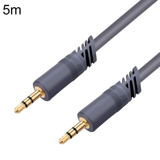 JINGHUA A240 3.5mm Male To Male Audio Cable Cell Phone Car Stereo Microphone Connection Wire, Size: 5m(Gray) - Microphone Audio Cable & Connector by JINGHUA | Online Shopping UK | buy2fix