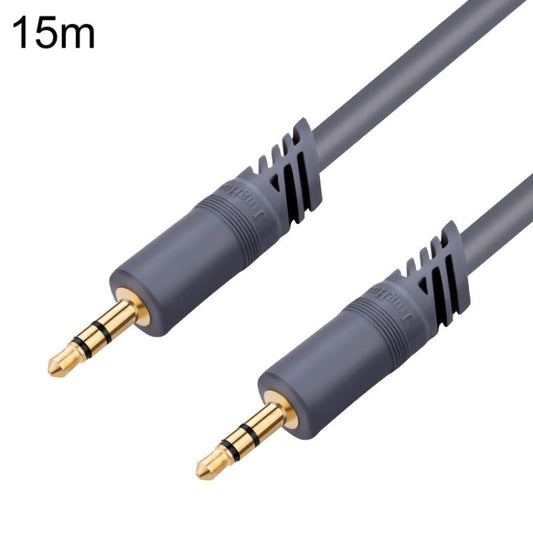 JINGHUA A240 3.5mm Male To Male Audio Cable Cell Phone Car Stereo Microphone Connection Wire, Size: 15m(Gray) - Microphone Audio Cable & Connector by JINGHUA | Online Shopping UK | buy2fix