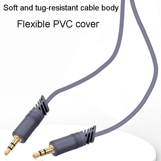 JINGHUA A240 3.5mm Male To Male Audio Cable Cell Phone Car Stereo Microphone Connection Wire, Size: 3m(Gray) - Microphone Audio Cable & Connector by JINGHUA | Online Shopping UK | buy2fix