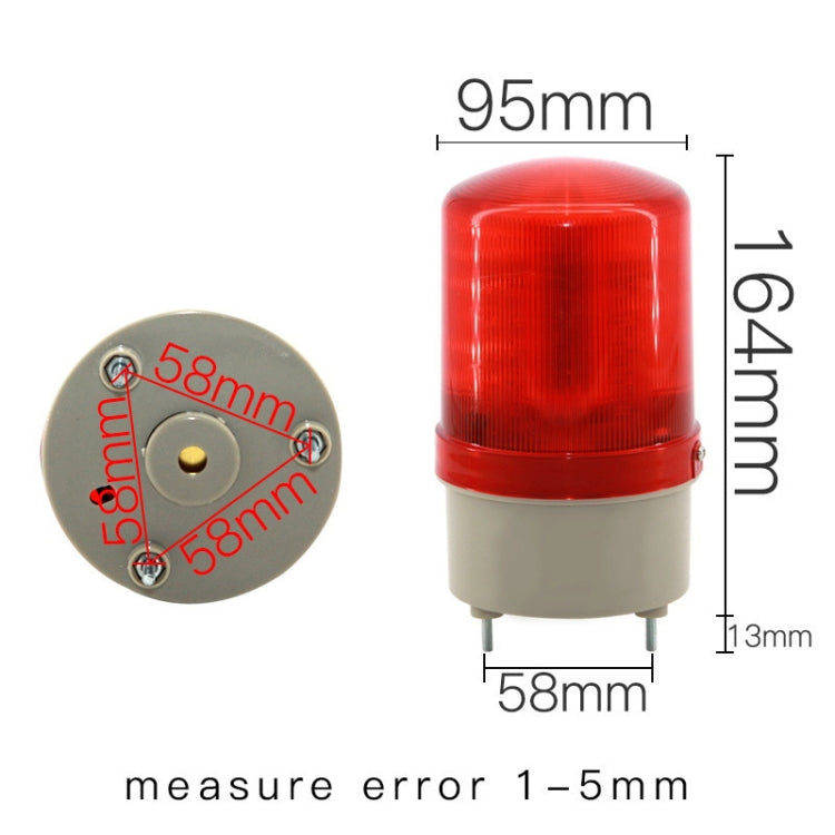 LED Rotating Warning Light Audible Alarm Light(Red) - Warning Lights by buy2fix | Online Shopping UK | buy2fix