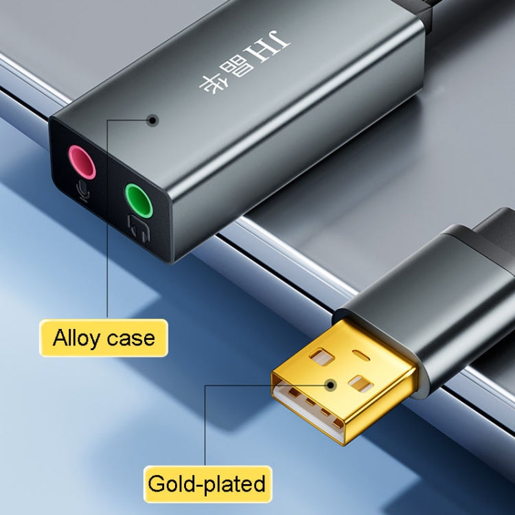 JINGHUA Z169A USB To AV Sound Card With Cable Converter Computer Host To 3.5 Audio Port Adapter - Live Sound Effects Processors by JINGHUA | Online Shopping UK | buy2fix
