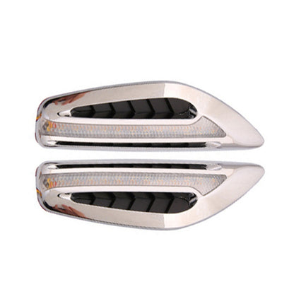 2pcs Car Fender Blade Dynamic Side Marker Lights 12V LED High Bright Daytime Running Lights(White) - Running Lights by buy2fix | Online Shopping UK | buy2fix
