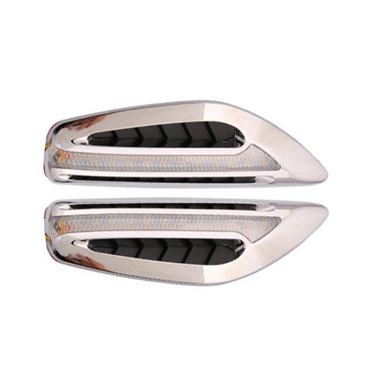 2pcs Car Fender Blade Dynamic Side Marker Lights 12V LED High Bright Daytime Running Lights(White) - Running Lights by buy2fix | Online Shopping UK | buy2fix