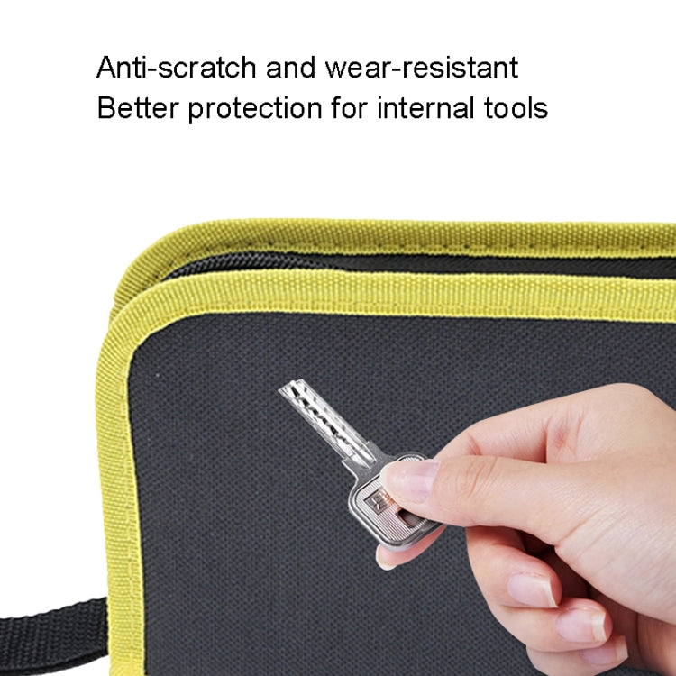 24.5 x 12 x 5cm Soldering Iron Oxford Cloth Tool Bag Electronic Accessories Tool Bag(Middle Yellow) - Storage Bags & Boxes by buy2fix | Online Shopping UK | buy2fix