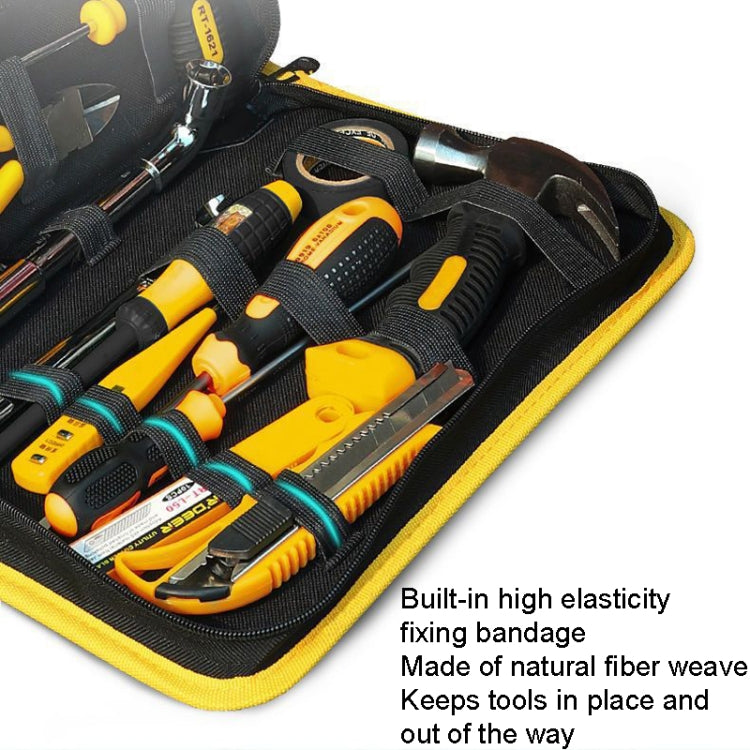 24.5 x 12 x 5cm Soldering Iron Oxford Cloth Tool Bag Electronic Accessories Tool Bag(Middle Yellow) - Storage Bags & Boxes by buy2fix | Online Shopping UK | buy2fix