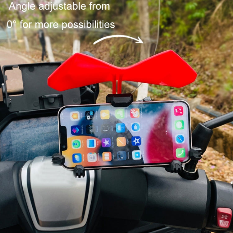 Motorcycle Mobile Phone Holder Sun & Rain Protection Expanded Deflector Wing, Color: Red - Holder by buy2fix | Online Shopping UK | buy2fix