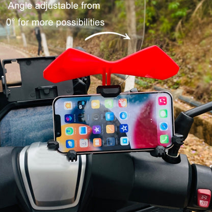 Motorcycle Mobile Phone Holder Sun & Rain Protection Expanded Deflector Wing, Color: Lemon Yellow - Holder by buy2fix | Online Shopping UK | buy2fix
