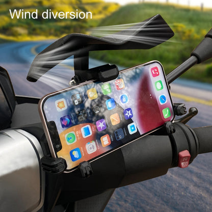 Motorcycle Mobile Phone Holder Sun & Rain Protection Expanded Deflector Wing, Color: Red - Holder by buy2fix | Online Shopping UK | buy2fix