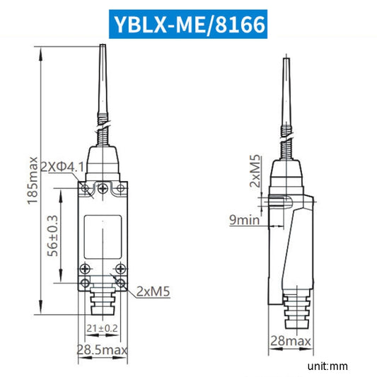 CHNT YBLX-ME8166 Limiter Travel Switches Micro Self-Resetting Stroke Switch - Switch by CHNT | Online Shopping UK | buy2fix