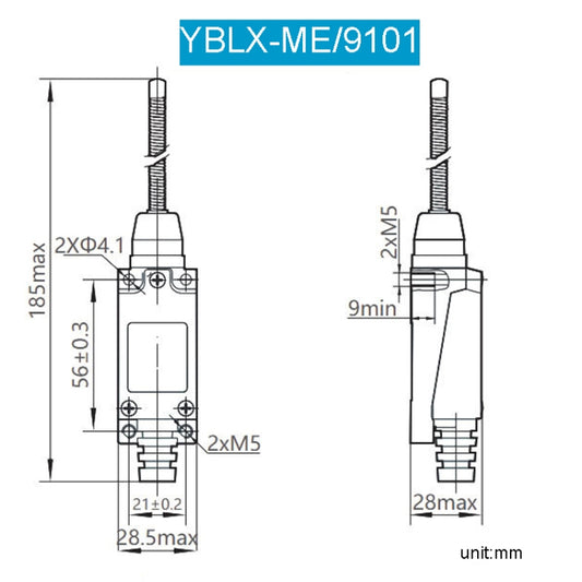 CHNT YBLX-ME9101 Limiter Travel Switches Micro Self-Resetting Stroke Switch - Switch by CHNT | Online Shopping UK | buy2fix