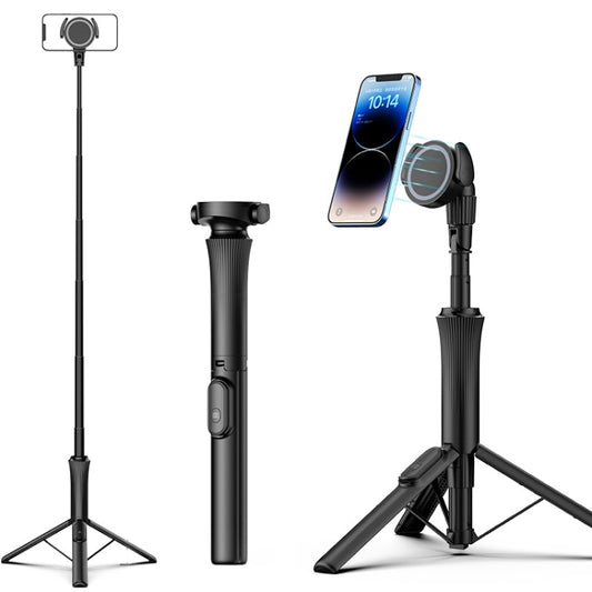 1.5m Magnetic Phone Extendable Selfie Stick Tripod with Wireless Remote  ws-22001- 4 - Selfie Sticks by buy2fix | Online Shopping UK | buy2fix