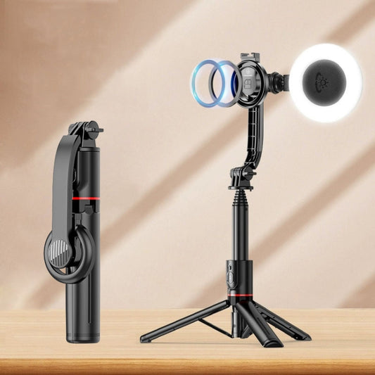 L20 Magnetic Bluetooth Selfie Stick Phone Holder Desktop Tripod Without Fill Light - Selfie Sticks by buy2fix | Online Shopping UK | buy2fix