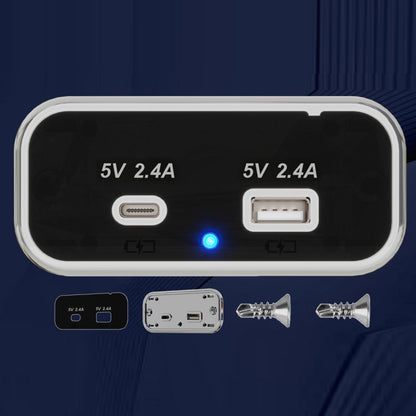 USB Dual-port Multi-function Fast Charging Car Modification Charger(UCC-316A AC4.8A) - DIY Modified Charger by buy2fix | Online Shopping UK | buy2fix
