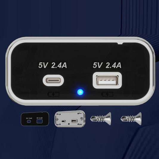 USB Dual-port Multi-function Fast Charging Car Modification Charger(UCC-316A AC4.8A) - DIY Modified Charger by buy2fix | Online Shopping UK | buy2fix