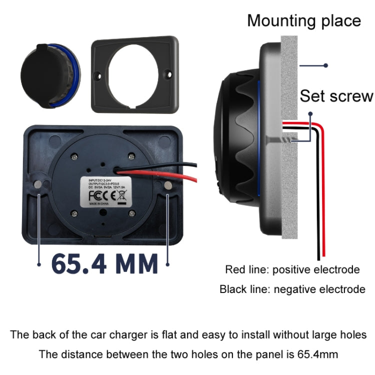 Car Ship Modified Waterproof USB Socket Charger, Model: UCC-350 QC+PD Fast Charge 30W - DIY Modified Charger by buy2fix | Online Shopping UK | buy2fix
