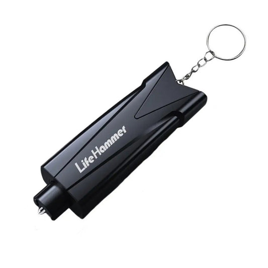 Multifunctional Vehicle Safety Hammer Emergency Window Breaker(Black) by buy2fix